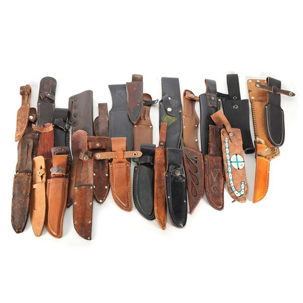 (31) Leather Knife Sheaths Assorted Sizes
