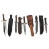 Image 1 : (5) WWII Theater Knives Mixed Material Handles Including Sheaths