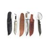 Image 7 : (3) WWII Theater Knives Mexico Bone & Aluminum Handles with Sheaths