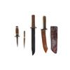 Image 5 : (4) WWII Theater Knives Brass/Bullet/Copper Handles Including Sheaths
