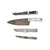 Image 1 : (4) WWII Theater Knives Aluminum Handles HUGE Cleaver!
