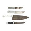 Image 4 : (4) WWII Theater Knives Aluminum Handles HUGE Cleaver!