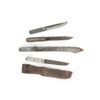 Image 1 : (4) WWII Theater Knives Aluminum & Brass Handles Including Sheaths