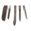Image 2 : (4) WWII Theater Knives Aluminum & Brass Handles Including Sheaths