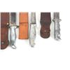 Image 2 : (5) WWII Theater Knives Aluminum/Brass/Rubber Handles Including Sheaths