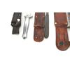 Image 3 : (5) WWII Theater Knives Aluminum/Brass/Rubber Handles Including Sheaths