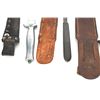 Image 7 : (5) WWII Theater Knives Aluminum/Brass/Rubber Handles Including Sheaths