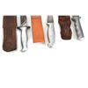 Image 8 : (5) WWII Theater Knives Aluminum/Brass/Rubber Handles Including Sheaths