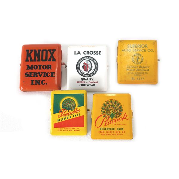 (5) 1950s Giveaway Advertising Paper Clips Lot