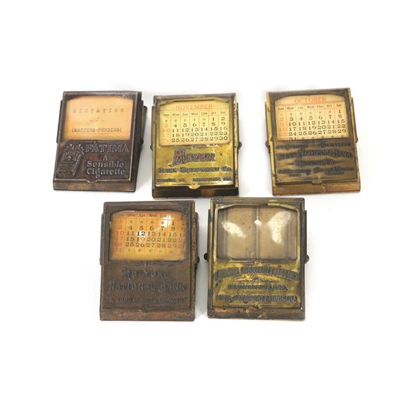 (5) Brass Promotional Paper Clips Mixed Companies