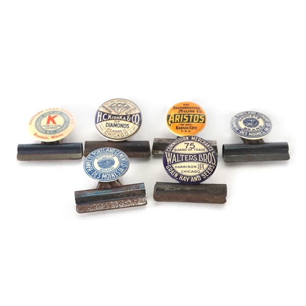 (6) Celluloid Promotional Advertising Paper Clips Various Companies
