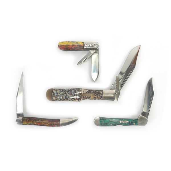 (4) Case Brand Pocket Knives Lot