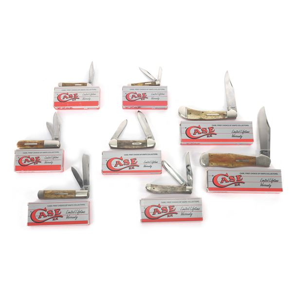 (8) Case Brand Pocket Knives MIB Lot