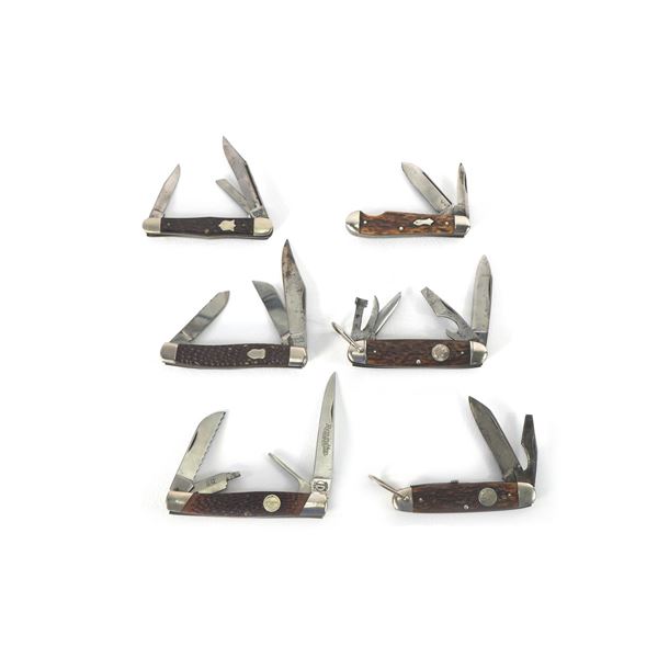 (6) Pocket Knives Remington UMC/Imperial Ireland/Camillus