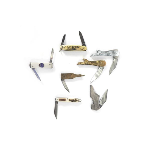 (7) Advertising Pocket Knives, N.C.C./Remingto/Ideal/Procut Co./Remington/Elosi