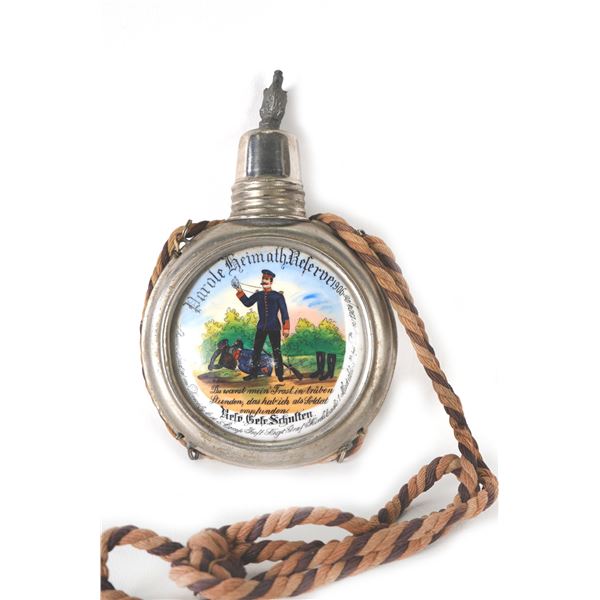 1906 Pre-WWI Imperial German Flask Named 46th Regiment
