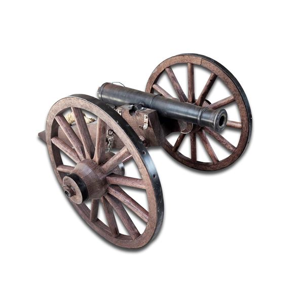 Steel Cannon 19" Long Barrel Mounted on Wheels