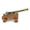 Image 2 : 20" Polished Brass Cannon on Wood Carriage