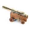 Image 3 : 20" Polished Brass Cannon on Wood Carriage