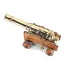 Image 4 : 20" Polished Brass Cannon on Wood Carriage