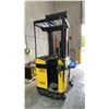 Image 4 : CLARK NPR17 STAND UP ELECTRIC STOCK PICKER / FORKLIFT WITH CHARGER.  3200 LB. CAPACITY,