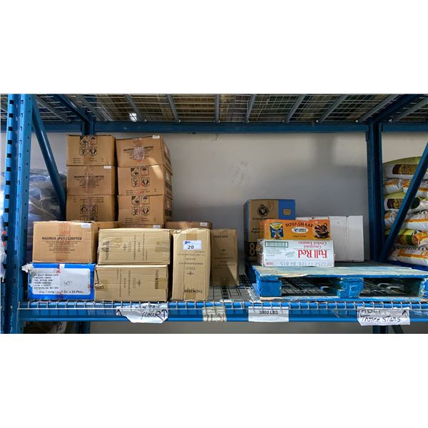 SHELF SPACE OF WHOLESALE PRODUCT INC. FRIED ONIONS, DINNER NAPKINS, CRUSHED TOMATOES,