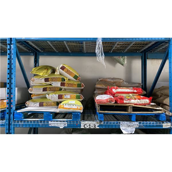 SHELF SPACE OF WHOLESALE PRODUCT INC. CHICKPEAS AND BASMATI RICE