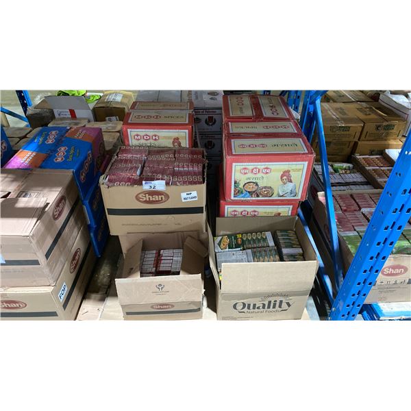 PALLET LOT OF SHAN SPECIAL BOMBAY BIRYANI, CURRY POWDER AND MORE