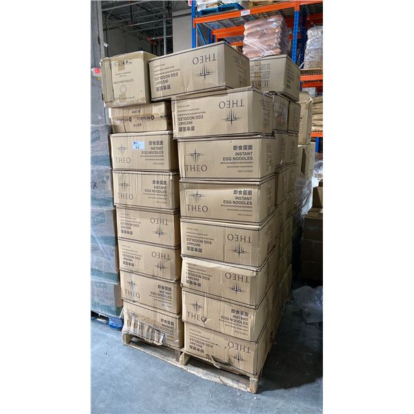 PALLET LOT OF THEO INSTANT NOODLES AND LIDS