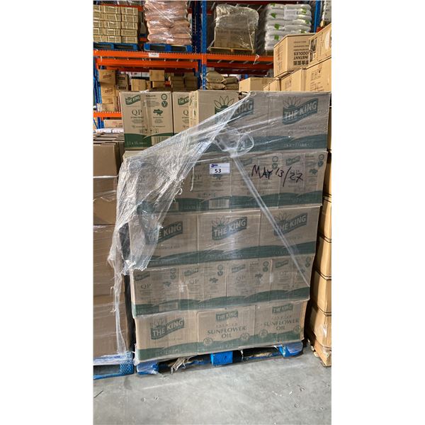 PALLET LOT OF THE KING SUNFLOWER OIL