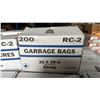 Image 2 : PALLET LOT OF 30" X 38" STRONG GARBAGE BAGS