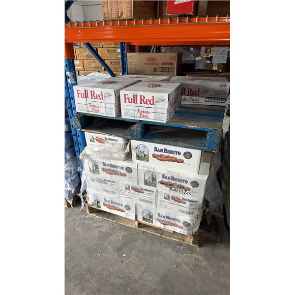 PALLET LOT OF FULL RED TOMATO PASTE