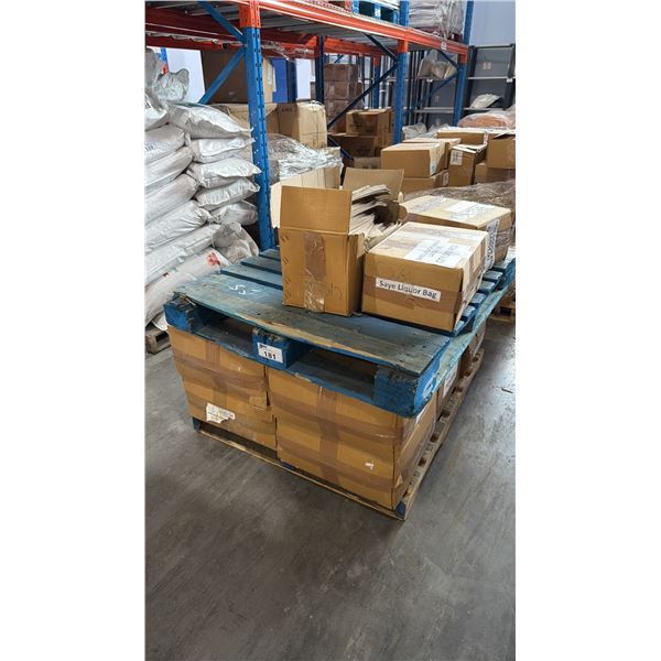 PALLET LOT OF PAPE LIQUOR BAGS