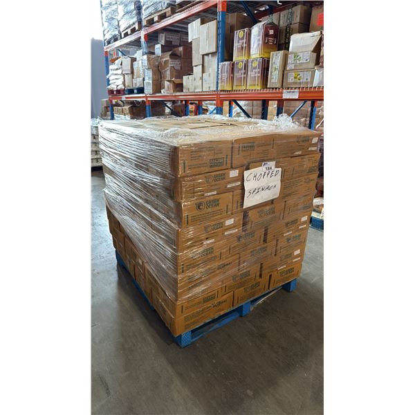 PALLET LOT OF CANNED GREEN OCEAN CHOPPED SPINACH