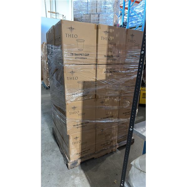 PALLET LOT OF 8 OZ. PET CUPS