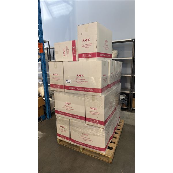 PALLET LOT OF SAYE PREMIUM HEAVY DUTY LUNCH NAPKINS