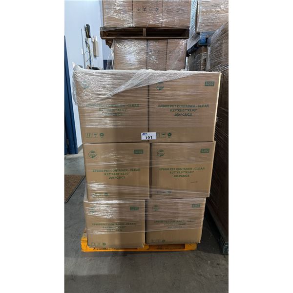 PALLET LOT OF EP8080 CLEAR PET CONTAINERS