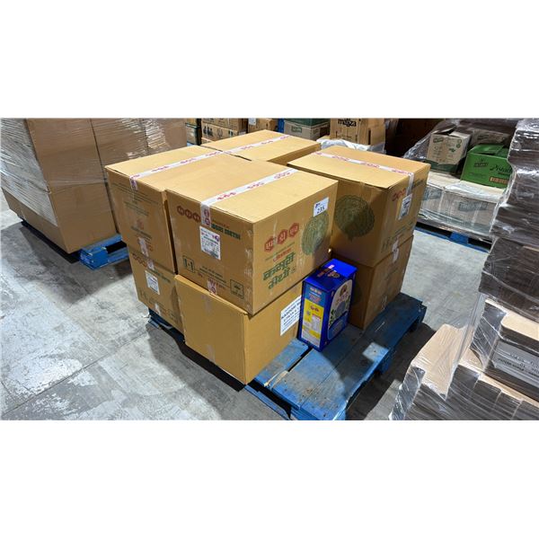 PALLET LOT OF ASSORTED INDIAN FOODS / GRAINS