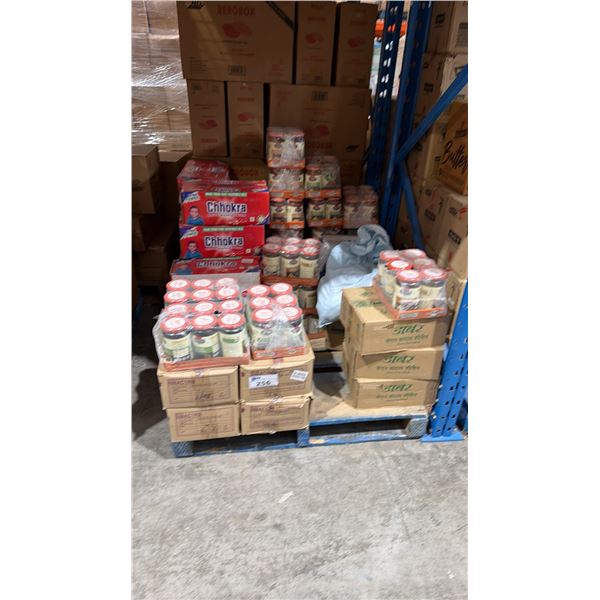 PALLET LOT OF ASSORTED INDIAN FOODS / GRAINS