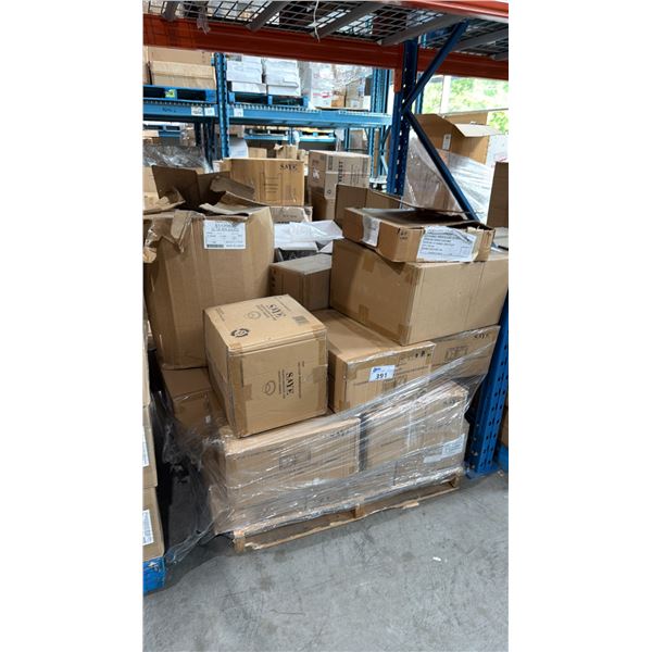 PALLET LOT OF ASSORTED SAYE CONTAINERS