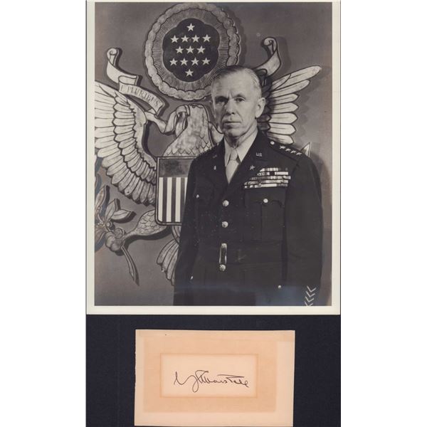 US Military, US Army, Autographed Official Portrait, General of the Army George C. Marshall, World W