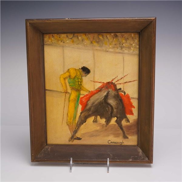 Cavanaugh, Spanish Bullfighting Scene Oil on Canvas