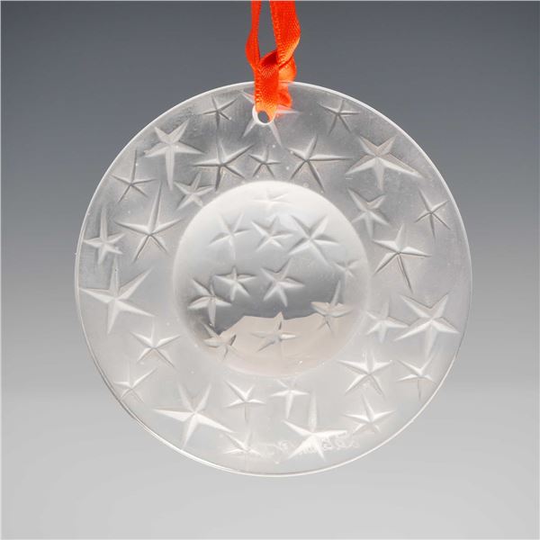 Lalique France Crystal Noel 1994 Stars Christmas Ornament in Box