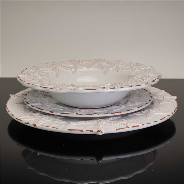 Mud Pie Starfish Three-Piece Place Setting