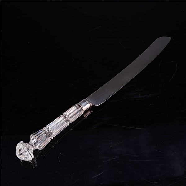 Waterford Lismore Pattern Crystal-Handled Cake Knife