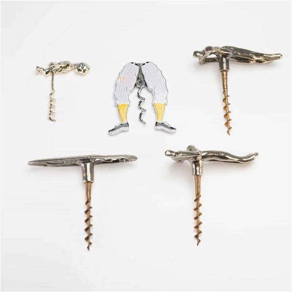5pc Various Makers of Figurative and Novelty Corkscrews