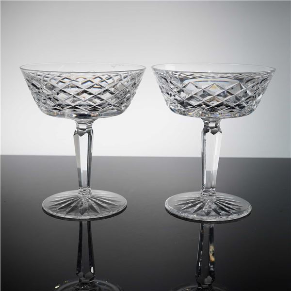 A Pair of Waterford Crystal Colleen Pattern Champagne Coupes
