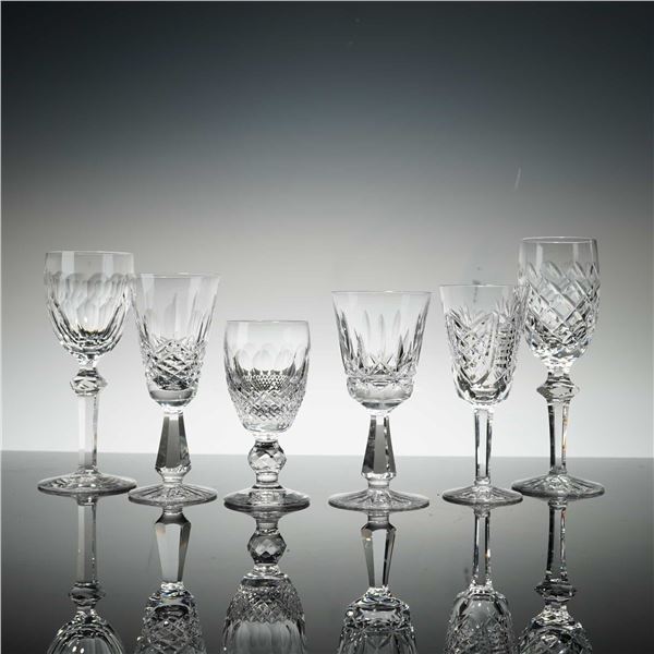 6pc Waterford Crystal Assorted Patterns Stemware