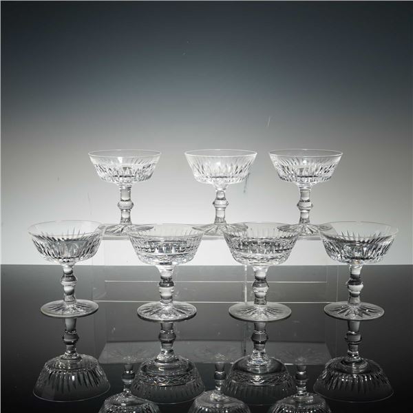 7pc Waterford Crystal Tramore Champagne Coupes