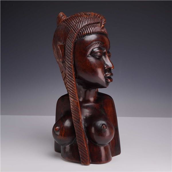 African Carved Ebony Wood Figure of a Woman